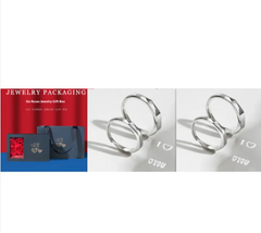 S925 Sterling Silver Light Reflecting Rings Show Surprise Love Pattern S