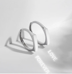 S925 Sterling Silver Light Reflecting Rings Show Surprise Love Pattern S